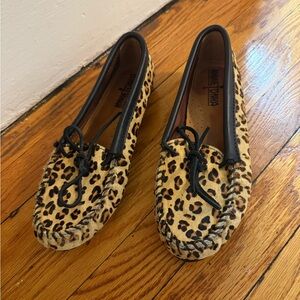 Never Warn - Minnetonka Leopard Print Moccasins